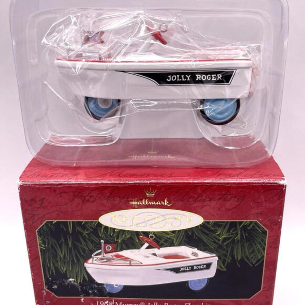 1999 Hallmark Jolly Roger Flagship Boat Kiddie Car Classics Christmas Ornament